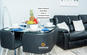 Central Serviced Apartments - 2 Bedroom - Ground Floor - Monthly & Weekly Bookings Welcome - FREE Street Parking - 2 Double Beds - WiFi - Smart TVs - Fully Equipped - Heating 24-7